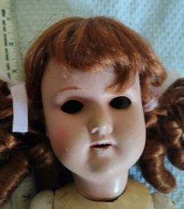 Antike Schoenau & Hoffmeister 1909 bemalte Biskuitkopf Puppe 15 cm - Bild 1 von 9