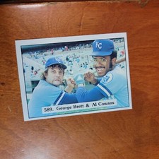 1975 SSPC George Brett and Al Cowens #589 KANSAS CITY ROYALS RC Rookie