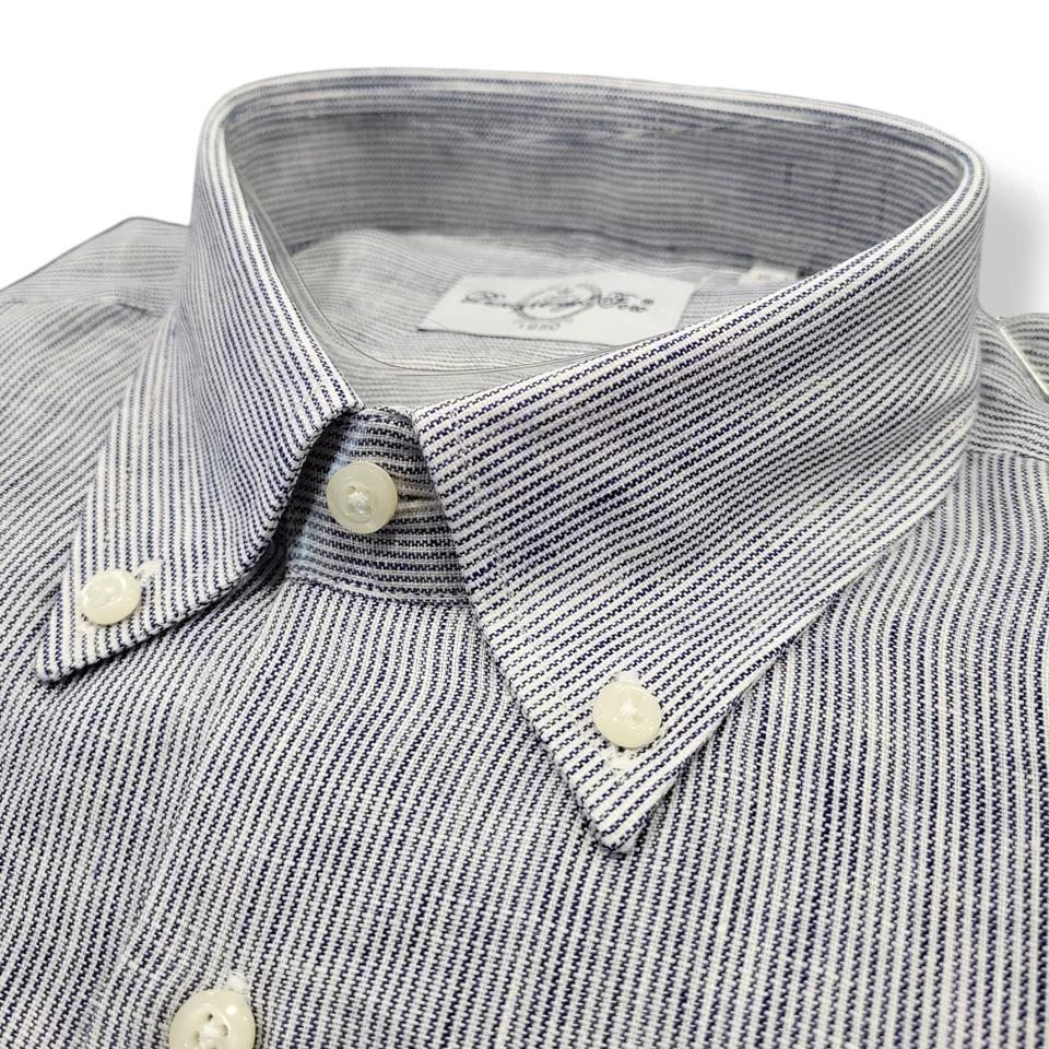 Camicia UOMO REGULAR FIT in lino botton down "PRINCIPE DEL FORO" BLU 40 - Immagine 1 di 1