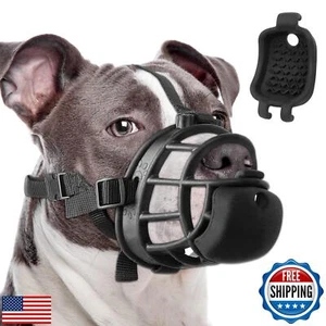 LUCKYPAW Pitbull Muzzle, Basket Muzzle for Large Medium Small Sized Dogs Boxe - Picture 1 of 5