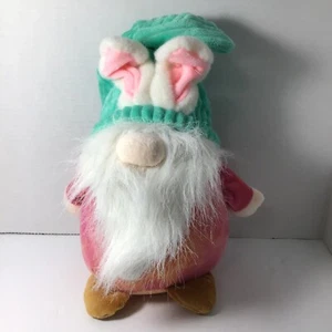 Ostern Plüsch Fuzzy 12 Zoll Gartenzwerg mit Hasen Hasenohren Stofftier Kumpel - Bild 1 von 5