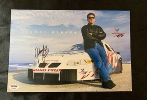 JOHNNY BENSON AUTOGRAPHED VALVOLINE RACING 8" x 12" PHOTOCARD PSADNA Z14969 - Picture 1 of 1
