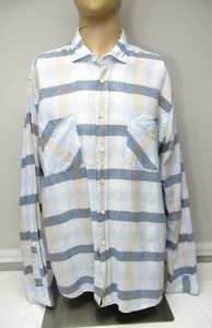 Billy Reid Standard Cut 100% Leinen Frühling kariert XXL Button Down Hemd Herren - Bild 1 von 12