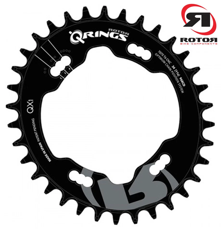 ROTOR MONOCORONA OVALE MTB QX1 96 BCD XTR - Immagine 1 di 1