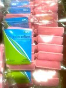 Curlers Piccolo Rosa Morbido Schiuma Cuscino Rulli Capelli Chiusura Stretta 2 Confezioni - Foto 1 di 2
