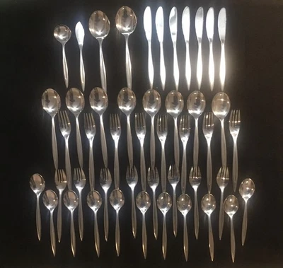 Cubiertos vintage Silhouette acero inoxidable Japón MCM 38 piezas Foto 1 de 4