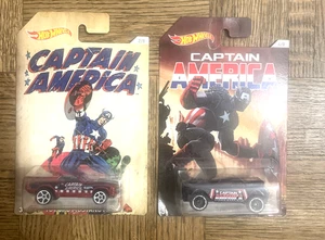 Hot Wheels Captain America '70 Ford Mustang Mach1 2/8 & RD-08 4/8 LOT NEU! - Bild 1 von 2