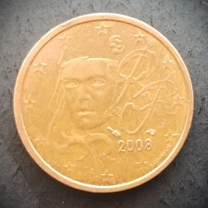 Euro 2008 ~ 2 Cent Münze ~ KM# 98 ~ Münze Frankreich - Bild 1 von 2