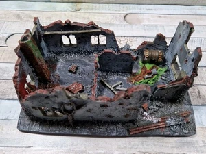 Warhammer/War Games Miniature Ruined Building 19cm Terrain Painted - Picture 1 of 13
