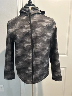 Chaqueta de Lluvia Solaris Solatshell Para Hombre Talla Pequeña Negra/Gris Forrada de Vellón Cremallera Completa Foto 1 de 4