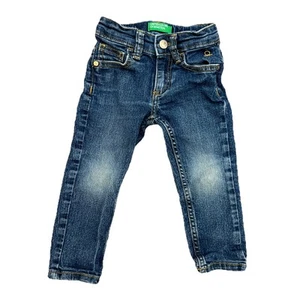 Pantalones de mezclilla para niños United Colors Of Benetton logotipo 2Y cintura ajustable unisex - Imagen 1 de 8