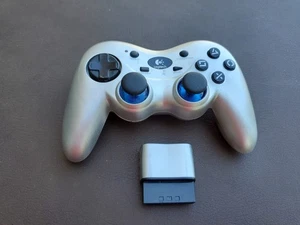 Logitech wireless controller silver for PS2 with receiver G-X2D11 (Read Descri) - Picture 1 of 10