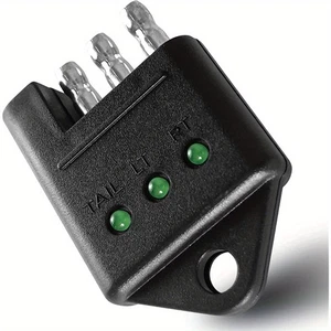 Probador de remolque de 4 pines plano de 4 vías - portátil, luces LED, duradero, ajuste universal - Imagen 1 de 9