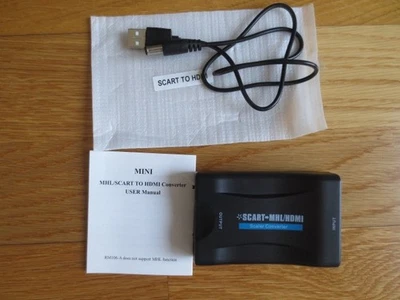 Scart to HDMI Converter, mit USB Kabel, gebraucht - Bild 1 von 3