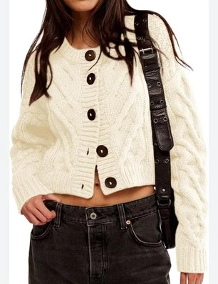 Marco Cable Botón Cardi, Talla L, Off White, Precio de venta sugerido por el fabricante S448, Nuevo con etiquetas Foto 1 de 3