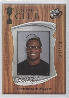 2011 Press Pass Trophy Club Золотые Отражатели /100 Фон Миллер #59 Новичок RC - Изображение 1 из 2