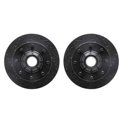 For GMC P2500 79-82 R1 Concepts Drilled & Slotted Front Brake Rotor Set - Image 1 of 2