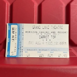 Carrot Top Caesars Grand Lake Tahoe Stand Up Ticket Stub Vintage August 1995 - Picture 1 of 2
