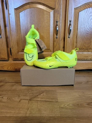 Nike Hombres Talla 9.5 SuperRep Ciclo 2 Zapatos de Ciclismo con Hardware Volt Neon DH3396-700 Foto 1 de 4