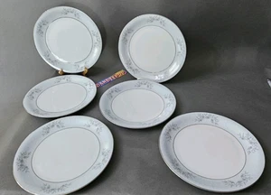 Noritake Japan 6 Stück Blueridge 5858 Platinrand Speiseteller Geschirr - Bild 1 von 24
