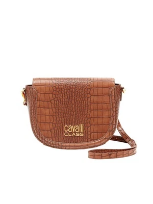 Cavalli Class TORINO Brown Medium Crocco Saddle Crossbody bag - Image 1 of 4