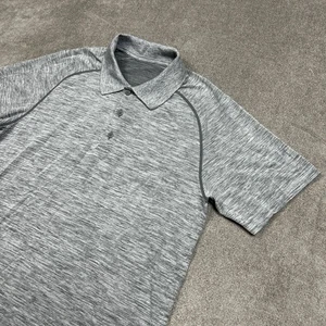 Camisa Polo Lululemon Mediana Metal Tecnología Atletismo Golf Gris Preppy Transpirable - Imagen 1 de 9