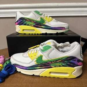 Size 10.5 - Nike Air Max 90 x Grateful Dead x Uni of Oregon Grateful Ducks NEW - Picture 1 of 8