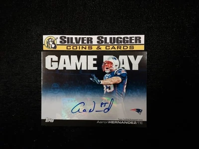 2011 Aaron Hernandez Topps Game Day Auto #GDA-AH New England Patriots Foto 1 de 3