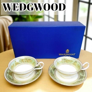 Rare/Wedgwood Columbia Sage Green Black Pot 2 From Japan - Picture 1 of 17