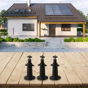 Sturdy Wall Mounts for Security Cameras Set of 3 Adjustable Holders Black - Picture 1 of 12