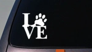 love dog paw decal sticker yorkie sticker rescue decal - Picture 1 of 1