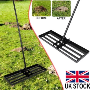 Lawn Leveling Rake 45x25cm Plate Garden Level Tool 180cm Steel Adjustable Handle - Picture 1 of 18