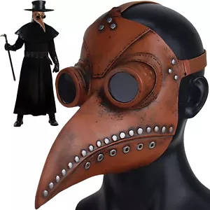Schnabelmaske Pestmaske Rabenmaske Pest Doktor Maske Plague Doctor Retoo - Bild 1 von 16