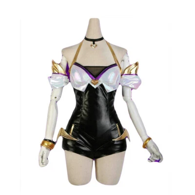 Juego Ahri Cosplay Disfraz Pelucas Monos Conjunto Negro Halloween Foto 1 de 4