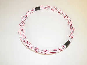 WHITE/RED AUTOMOTIVE WIRE 20 GAUGE HIGH TEMP TXL 25 FEET - Picture 1 of 1
