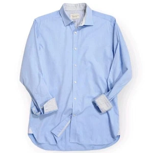 Ted Baker Endurance Dress Shirt Mens L 15.5 32/33 Blue White Designer Work - Bild 1 von 13