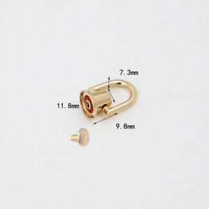 Metal Round D Ring Stud Side Clip Bag Screw Nail Rivet Strap Connector Buckle