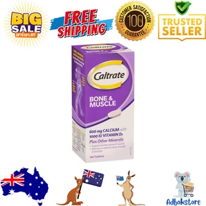 Caltrate Bone And Muscle Health Tablets Multi 100 Count Unflavoured Tabs NEW AU - Picture 1 of 8