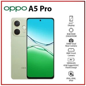 OPPO A5 Pro 4G 8GB+256GB GREEN Unlocked Dual SIM Global Android Mobile Phone - Picture 1 of 6