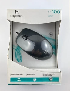 Logitech M100 Mouse - Corded USB Mouse - Picture 1 of 5
