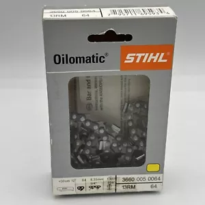 STIHL Oilomatic Chainsaw Chain 3660 005 0064 13RM 64 Brand New 12” 6.35mm ZY - Picture 1 of 6