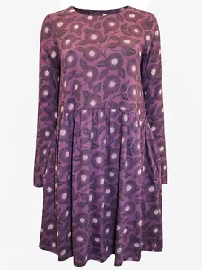 Ex-Seasalt Dress SEA MIRROR Purple Blooms Jersey Sizes 8 10 12 14 (RRP £55) - Picture 1 of 3