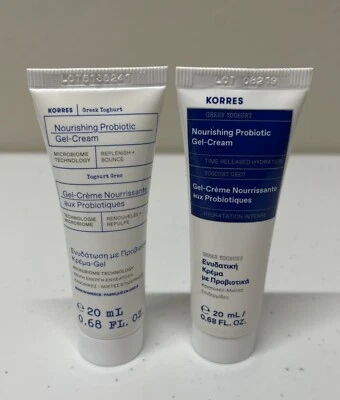 Korres Greek Yoghurt Nourishing Probiotic Gel-Cream 0.68 oz (Lot of 2) Travel Sz - Image 1 of 3