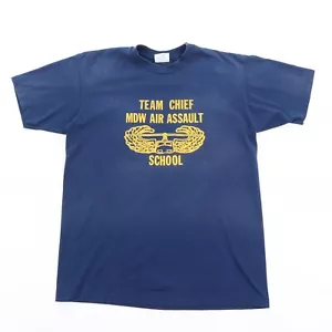 Camiseta de Colección Años 90 Team Chief MDW Escuela de Asalto Aéreo Para Hombre Mediana Azul Militar - Imagen 1 de 7