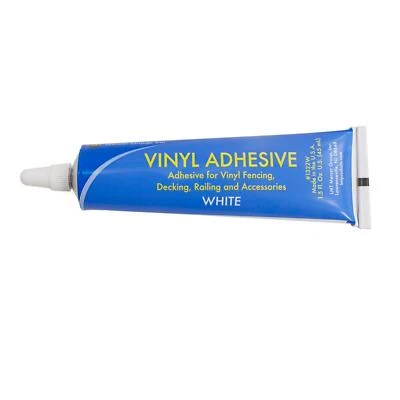 DF_SUPPLY Vinyl Glue Adhesive - 1 1/2 Oz Tube for Vinyl Fences (White)
