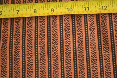 12" Long, Rust & Black Striped Quilt Cotton, Andover, Carolina/Morton/5181,M8604 - Image 1 of 4