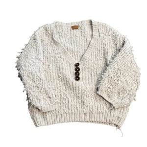 POl sweater cream with wooden buttons - Picture 1 of 4