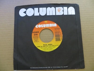 Paul Anka With Karla DeVito – Gimme The Word - 1983  Columbia 38-04187 7" Single - Image 1 of 4
