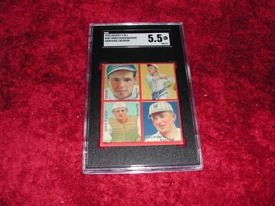 Goudey #3B 1935 4 en 1 con Terry, Schumacher, Jackson, Mancuso SGC 5,5 Foto 1 de 2
