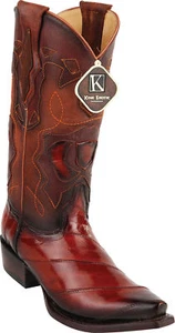 BOTA DE VAQUERO OCCIDENTAL KING EXÓTICO COÑAC PUNTA DE CORTE GENUINA ANGUILA EE 94RD0857 - Imagen 1 de 11